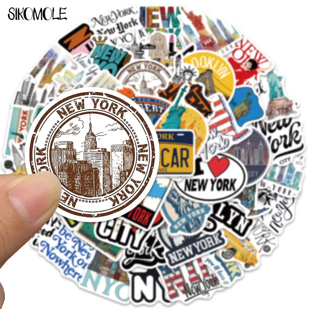 10/30/50PCS Cartoon New York City Signs Graffiti Stickers Kawaii DIY Traveling Luggage Guitar Fridge Laptop Sticker Kid Decals