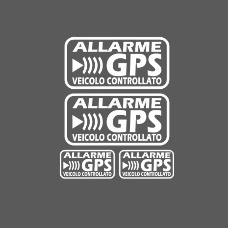 

1SET GPS Alarm Warning Stickers White Black Waterproof Vinyl Decals for Car Vehicle Exterior Decor