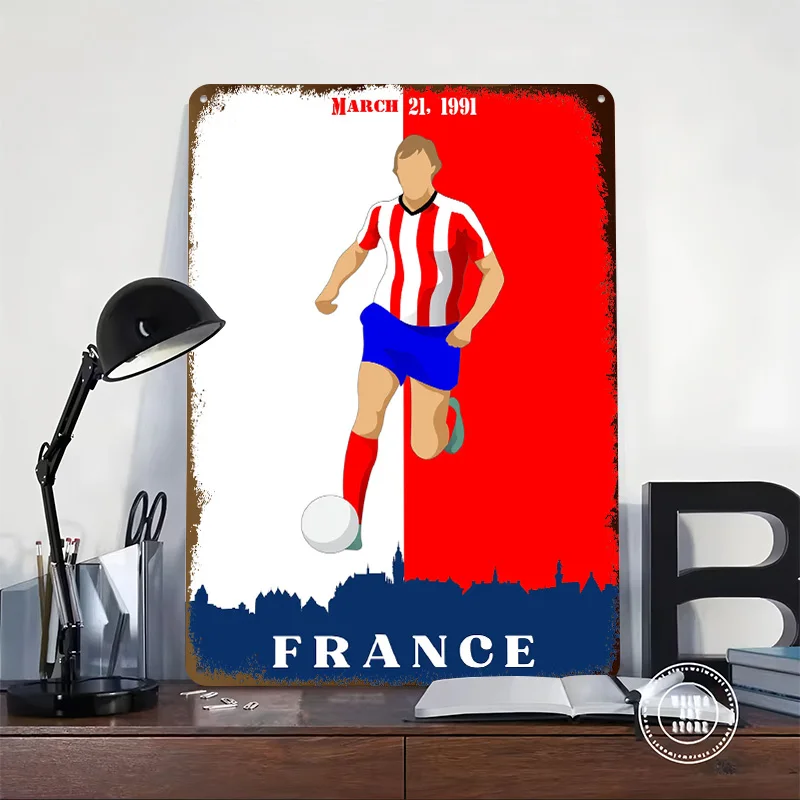 Antoine Griezmann Metal Poster Perfect Gift for Fans Lovers Customized Wall Art Metal Sign for Home Decor Room Accessories House