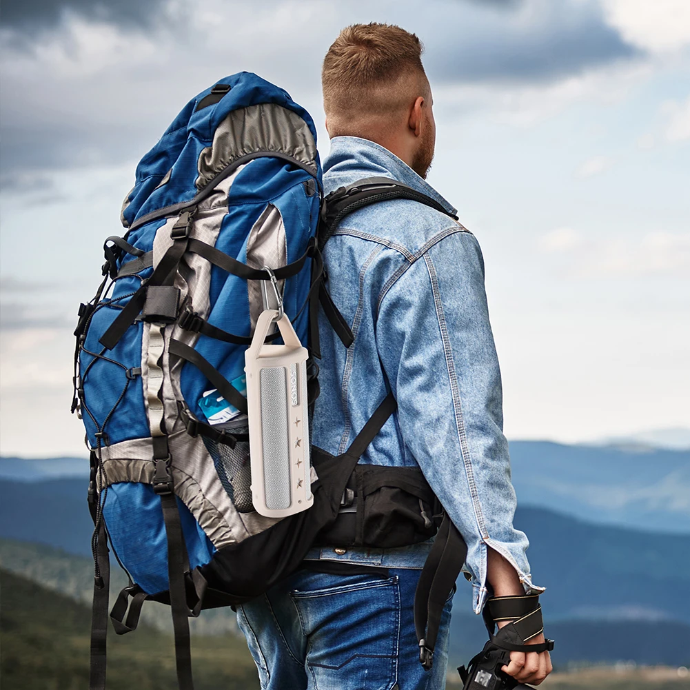 

Silicone Case Protective Cover with Carabiner Shockproof Anti-Scratch Soft Skin Sleeve for Sonos Roam/Roam2 Wireless BT Speaker