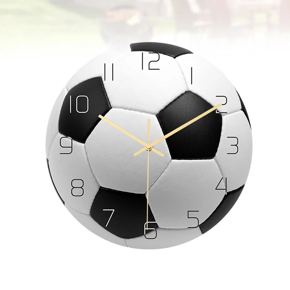

Football Wall Clock Acrylic Design Hanging Mute Core Big Numerals Home Office Bedroom Decor Wall Clocks Stable Easy Install