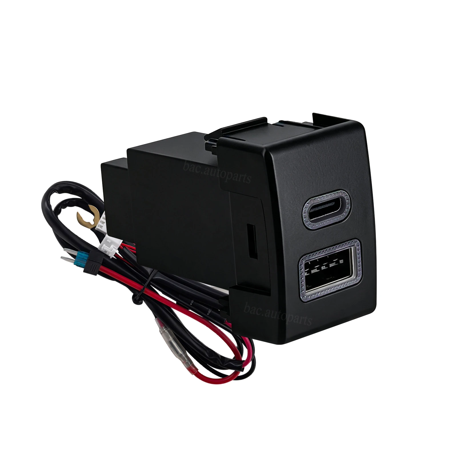 Car Charger Socket QC3.0 Dual USB PD Type-C Fast Charging Adapter 12V Red LED Phone Outlet For Suzuki Jimny 1998-2018 Wagon R X5