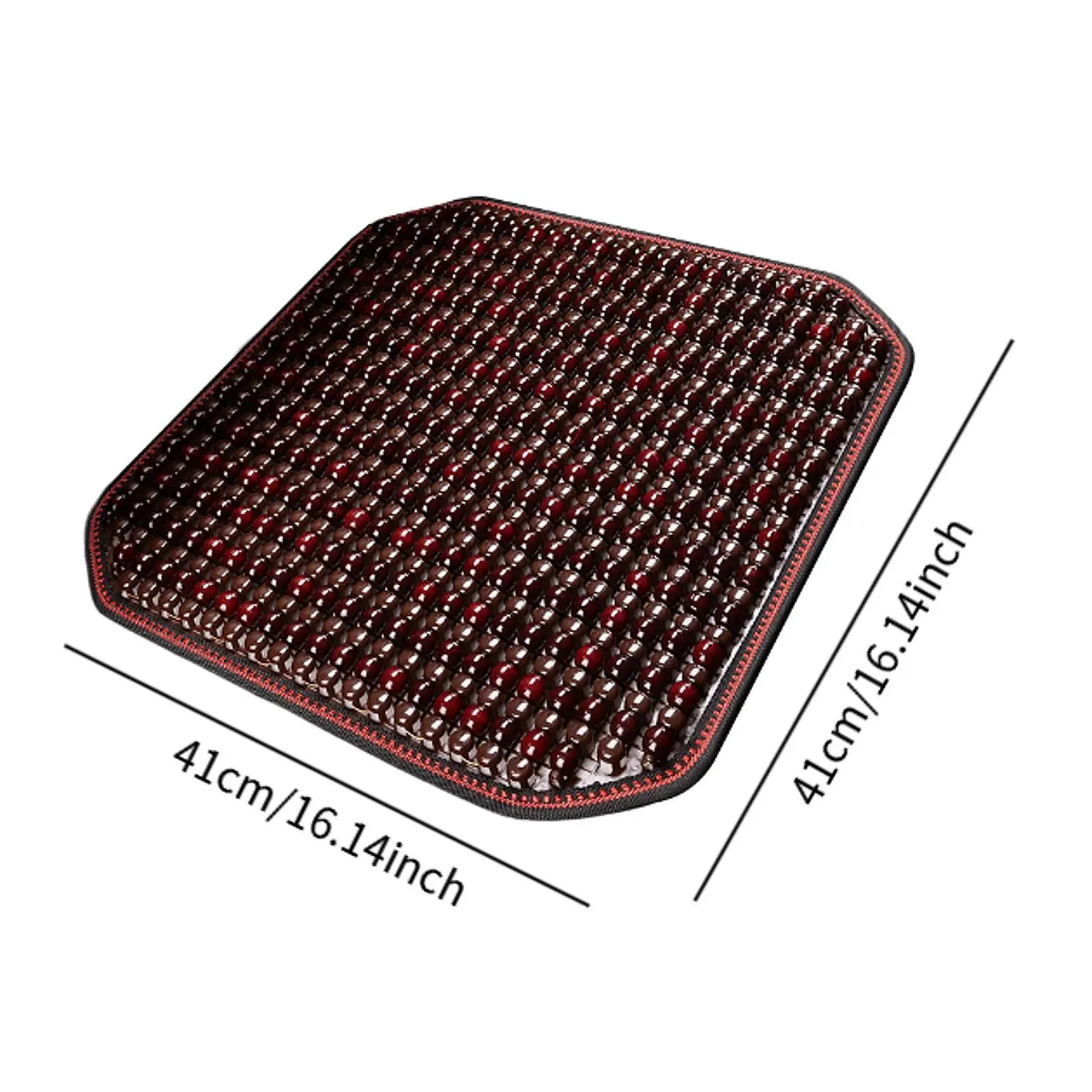 Wood Beaded Seat Cover Breathable 41cmx41cm Summer Square Hand Woven Car Interior Accessory Seat Cushion for Cars SUV