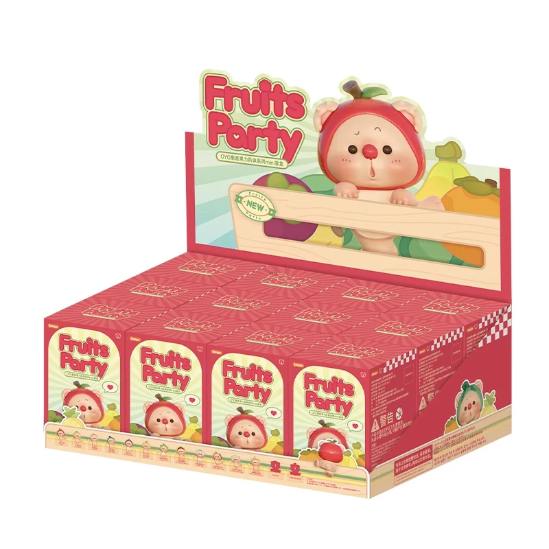 Beer Cub Oyo Animal Party Oyo Fruit Party Hipper Animal Hanger Ijs Mini Blind Box Party Doll Auto-interieur Ornament Geschenken