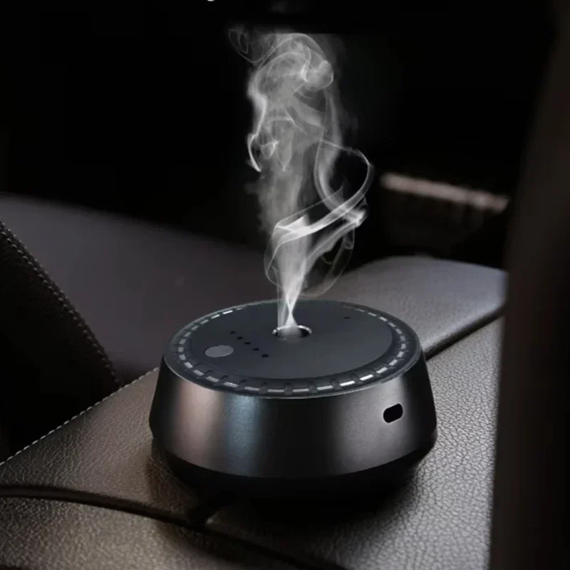 Adjustable Electric Fragrance Diffuser Ultrasonic Cool Mist Air Humidifier Car Air Freshener USB Rechargeable Car Diffuser