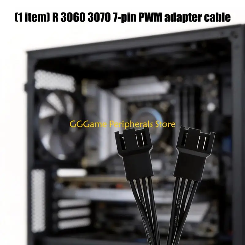 U55B GPU Fan Wire with 7Pin Header and Two 4Pin Fan Outputs for 3060 Service