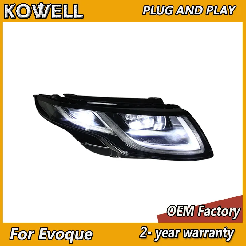 Car Styling for Range Rover Evoque Headlight 2013-2019 Evoque Head Lamp DRL Turn Signal Low High Beam Projector Lens