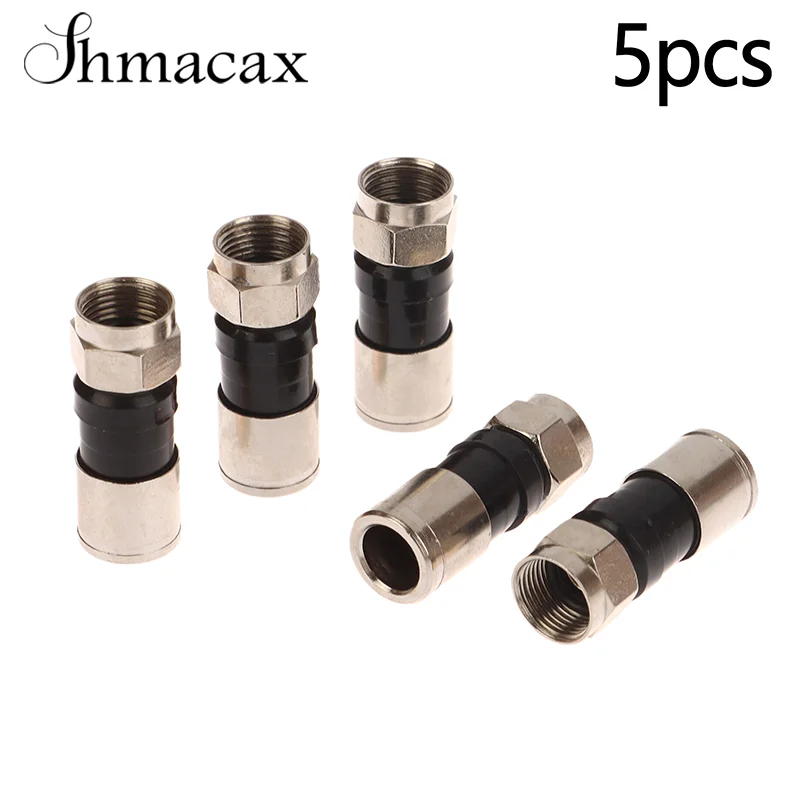 5Pcs Compression 2.7cm Snap Seal Plug Connector For Sky Satellite Cable Accessories