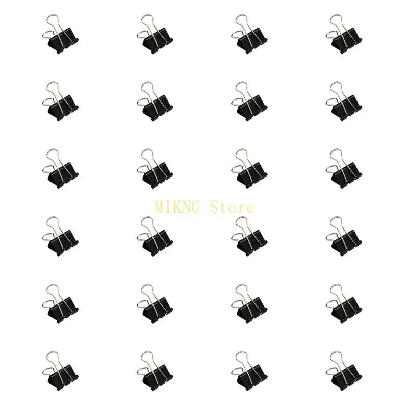 24 stuks roestvrij staal opvouwbare clip bestand papierklemmen metalen staart clip verkoop