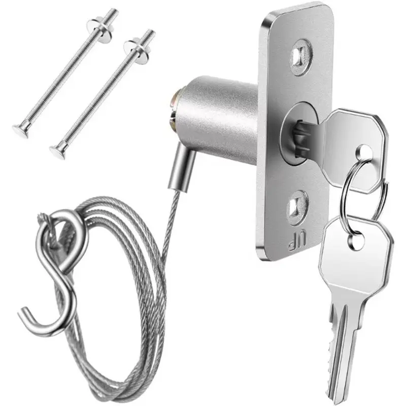 IALJ-Garages Door Opener Release Lock Metal Mechanism With Wire Rope