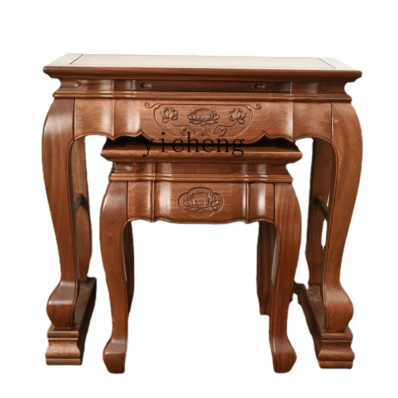 

Zc Solid Wood Fragrant Pear Household Buddha Table a Long Narrow Table New Chinese Style Altar Tribute Table