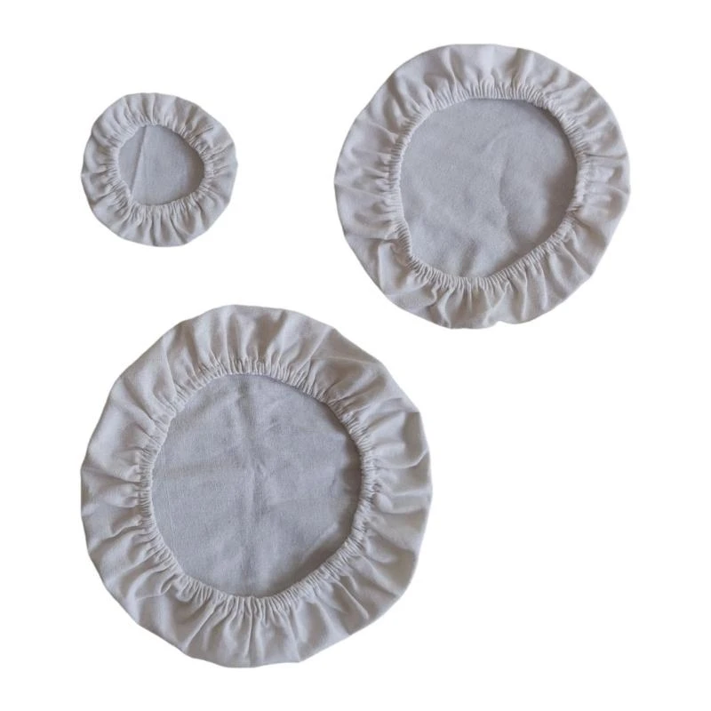 F19B Pack of 6 Elastic Organic Cotton Bowl Covers High Elasticity Cotton Bowl Covers Accessory For Kitchen Storage Needs