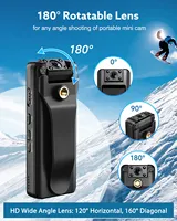BOBLOV A22 Mini Body Camera 1080P HD Magnetic Night Vision for Police Nanny Surveillance Wearable DV Camcorder