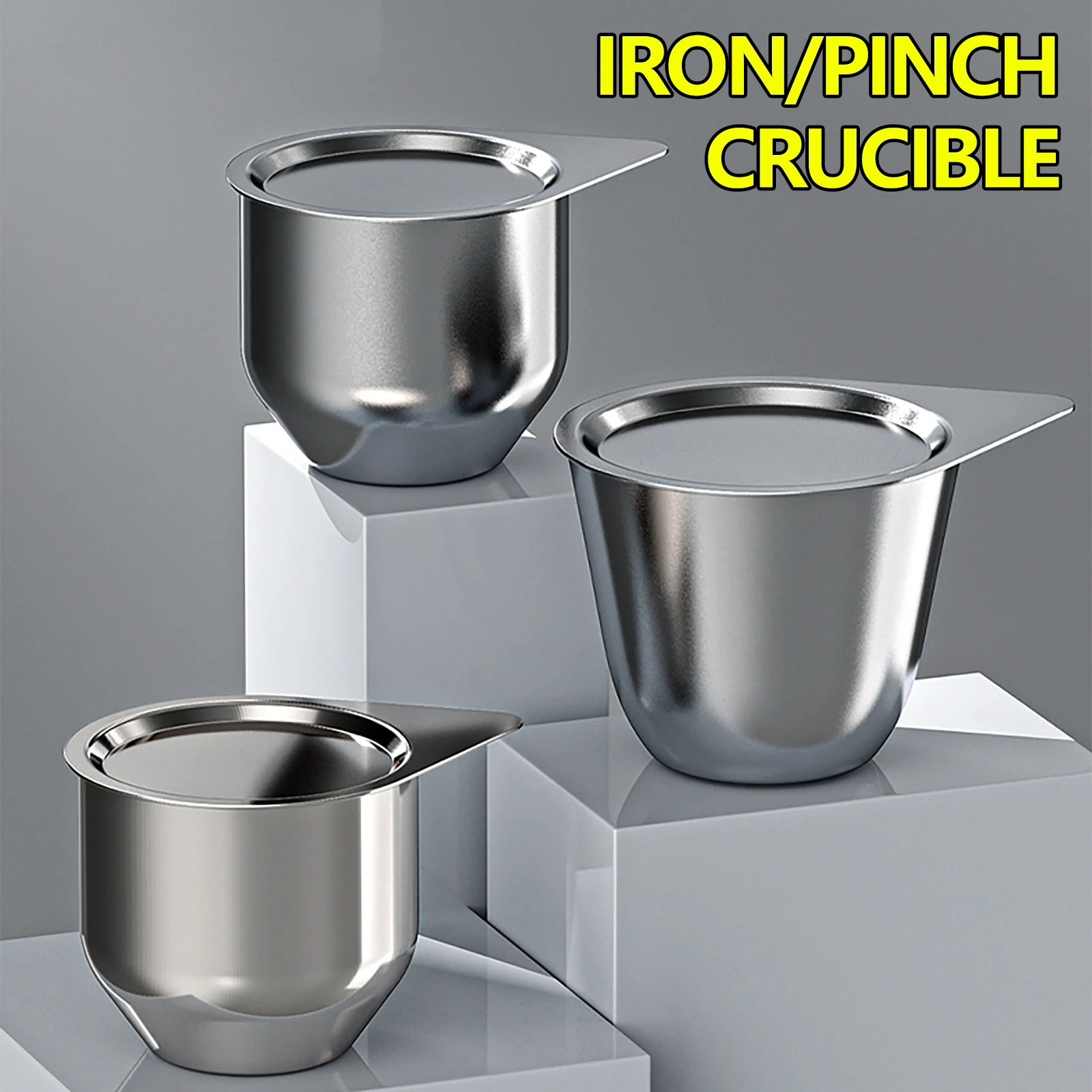 

Iron/nickel crucible with lid, acid and alkali resistant, high purity 30ml/50ml crucible holder