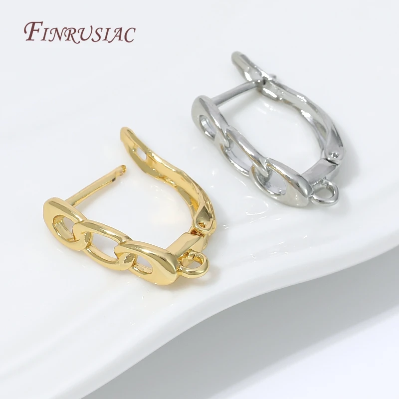 18K Real Gold Plated Lever Back Earrings,French Clasps Earring Hooks with CZ For Jewelry Making DIY Earring Findings Accessories view 4