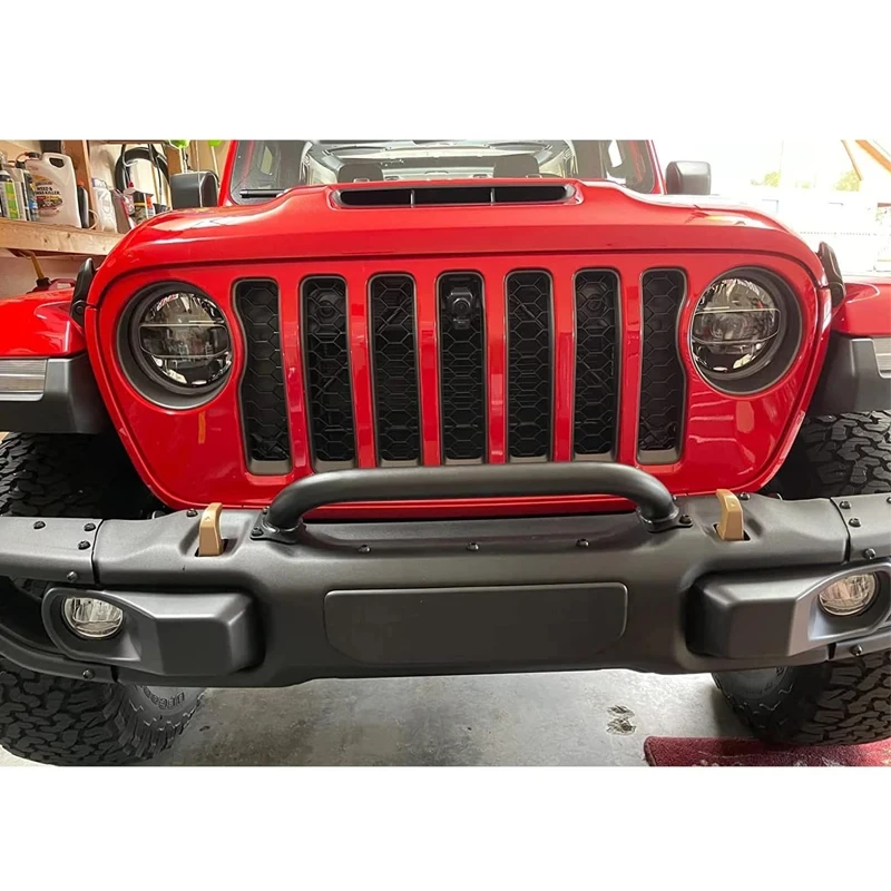 

Grille Winch Brush Guard for Jeep Wrangler JL JLU Unlimited Sahara Freedom Rubicon and Gladiator JT 2018 - 2022 82215351
