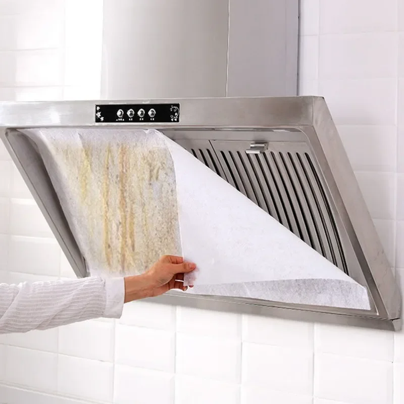 Disposable Kitchen Oil Filter Paper Absorbing Paper Non-woven Anti Oil Cotton Filters Cooker Hood Extractor Fan Filter Non-woven
