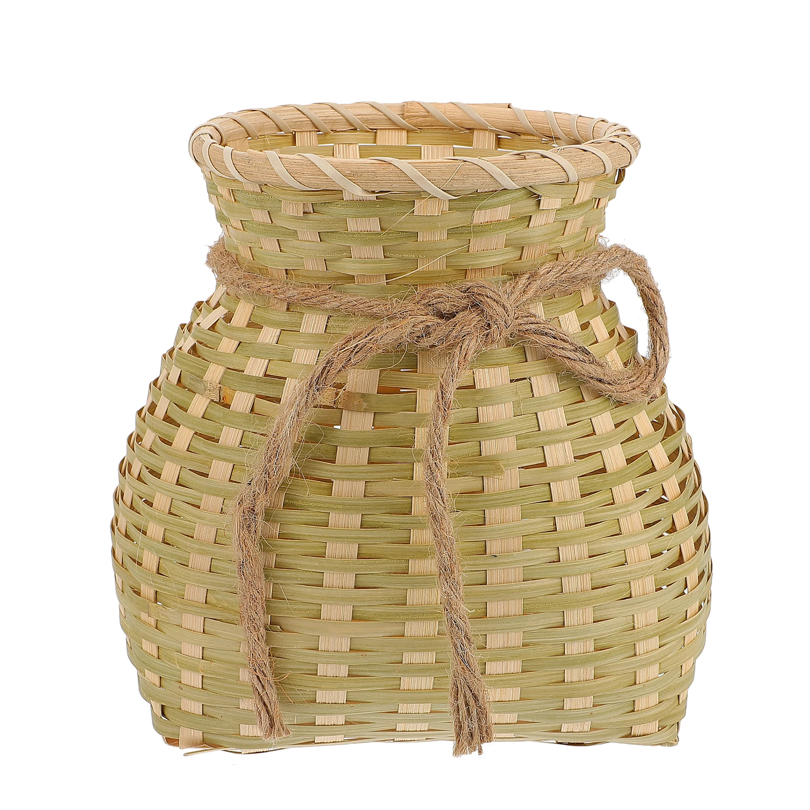 

Bamboo Storage Basket H woven Decorative Container Household Flower Arrangement Elegant Storage Basket Balcony Bedroom