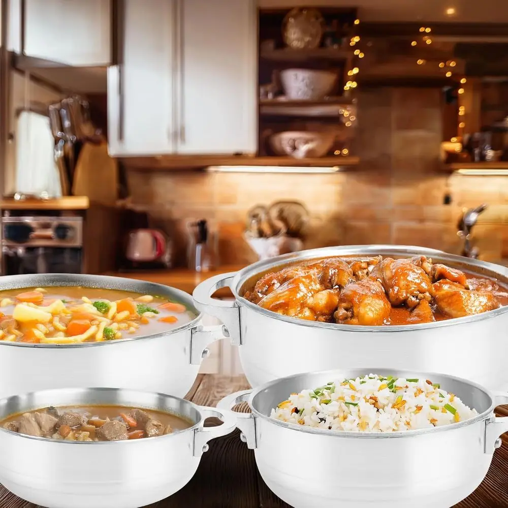 8-Piece Nonstick Caldero Set with Glass Lids tile Pots or Stews, Rice & Soups in 2,3.5,7,13 Quart Sizes