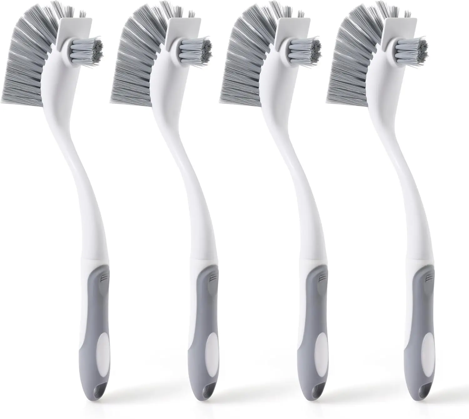 

4-Pack Heavy-Duty Dish Scrub Brushes with Stiff Non-Scratch Bristles for Pots Pans and Deep Cleaning