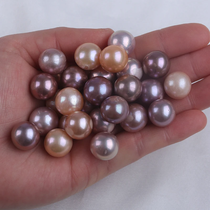 14-16mm natural pink purple freshwater baroque edison pearl beads strand for jewelry making