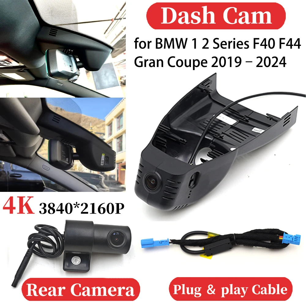 

ZJCGO for BMW 1 2 Series F40 F44 Gran Coupe 2019–2024 UHD Car 4K Video Recorder DVR Dash Cam Dashboard Camera Night Vision