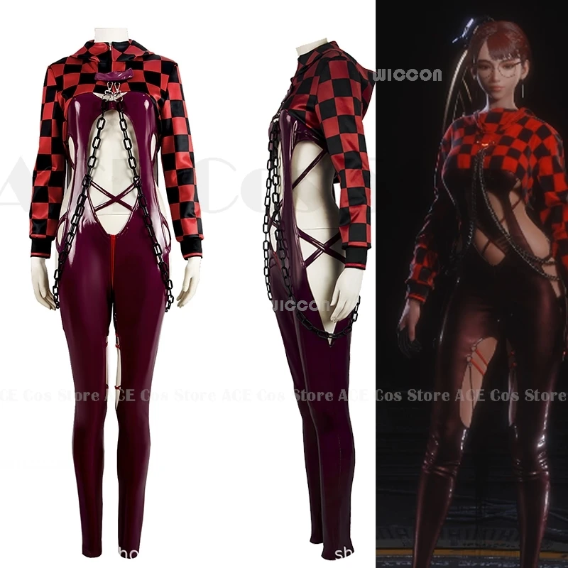 

Game Project Stellar Cosplay Blade Eve Costume Skin Racer's High Suit Women Clothes Red Set Halloween Battle Bodysuit Outfit