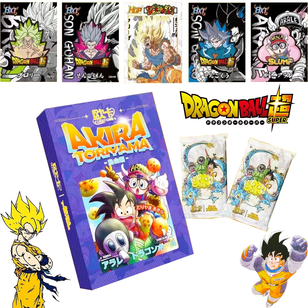 

New Dragon Ball Cards Akira toriyama Commemorative Editio Super Saiyan Son Goku Shiny SSP Anime Trading Cards Children Toy Gift