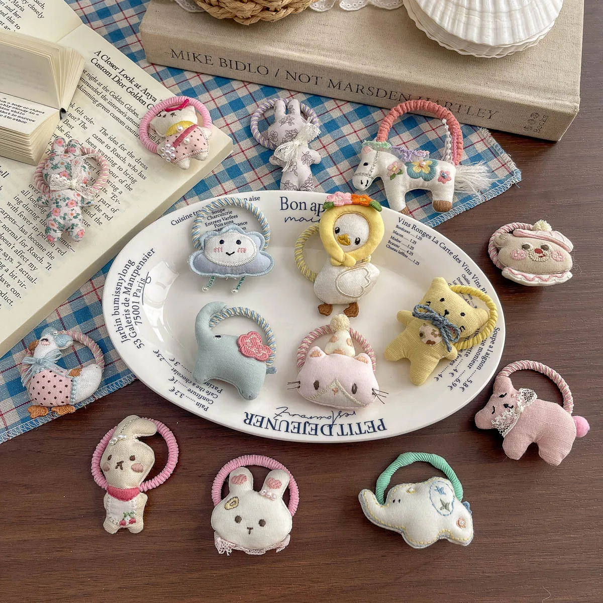 

Cartoon Animal Elastic Hair Band Cotton-filled Baby Girl Cute Ponytail Holder Rubber Band Girl Hair Rope Tie Hair Accessories