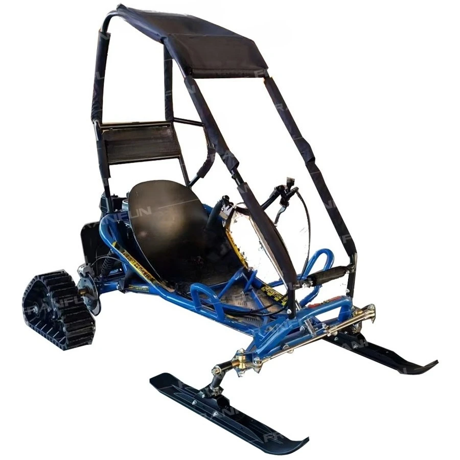 196Cc 4-wheel 4-stroke ski kart mini ski kart with roof
