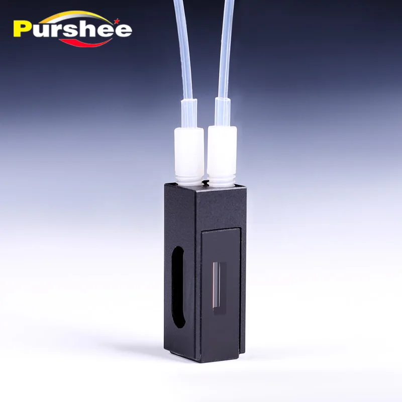 

Quartz fluorescence flow cuvette with M6 threaded connectors(450ul)