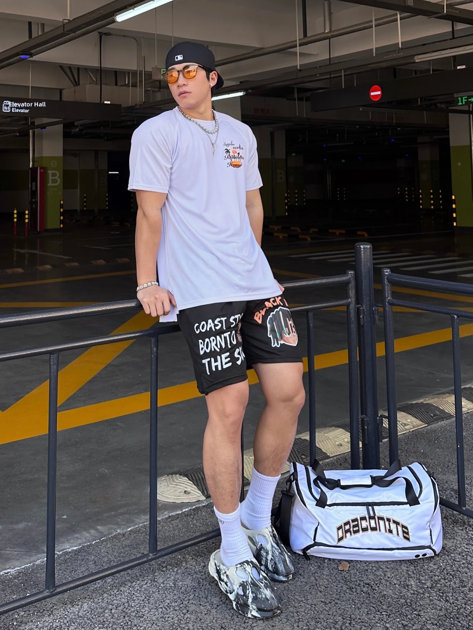 

Satjdm American Sle Baskeall orts Qui Dry Loose Fit Running Casual Fitn orts for Men Summer Season Cartoon Pattern