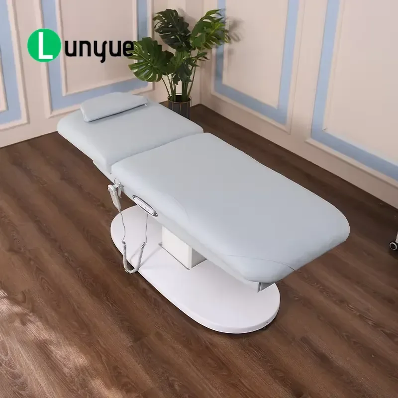 2 Motor Electric Beauty Bed Adjustable Height Backrest USB Port For Spa Clinic Facial Tattoo Massage Table Comfortable