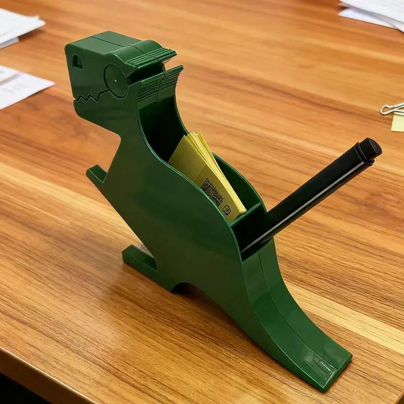 Desktop Memo Holder Green Dinosaur Post Clip Creative Business Card Holder Organizer Storage Funny Tabletop Decor