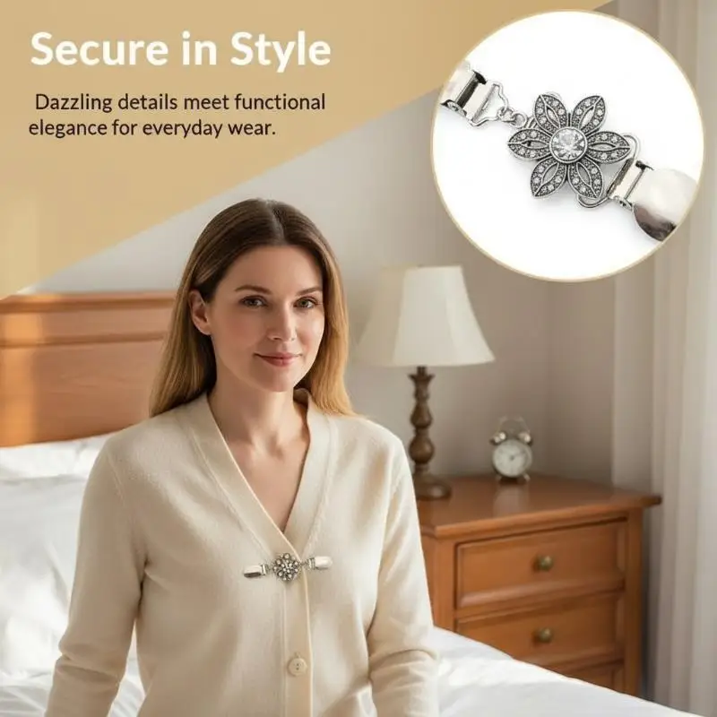 Vintage Multi Use Waist Cinch Clip 1PC Durable Collar Clip for Tightening Dress Pant Shawl Cardigan Skirt