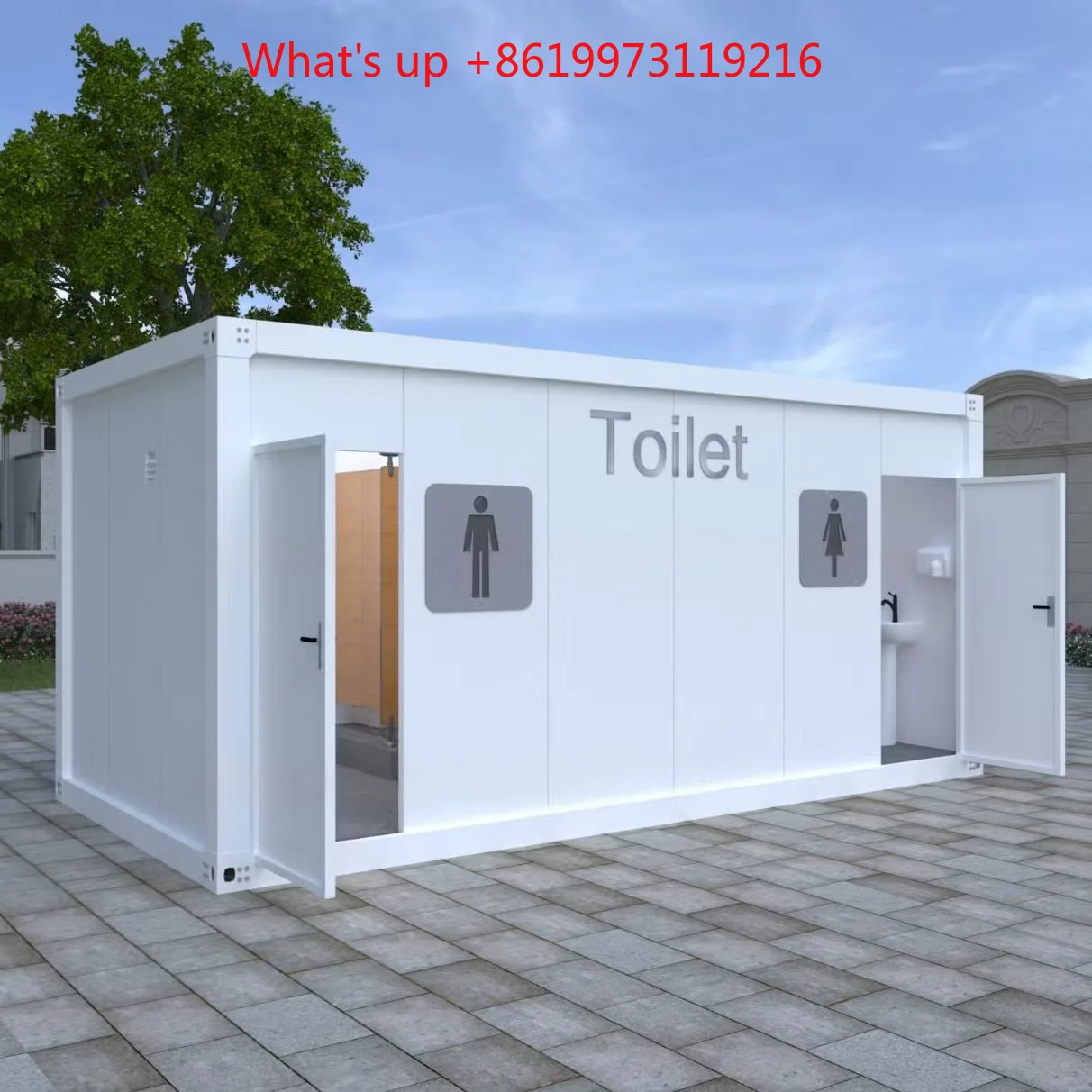 2026 Portable Detachable 20ft/40ft Prefab Toilet and Shower Container Mobile Toilet for Hotel Application