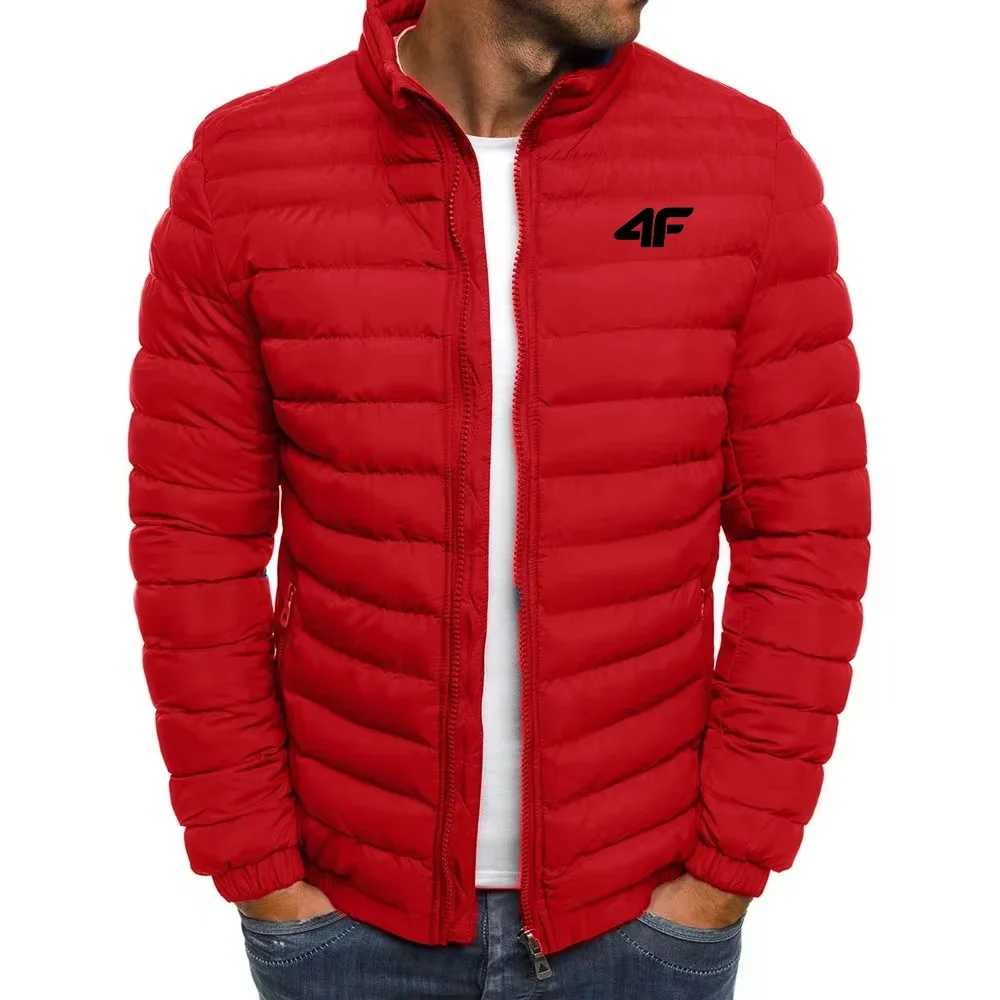 New short cotton-padded jackets for men in autumn and winter, outdoor fashionable stand-up collar windproof and warm men's coats