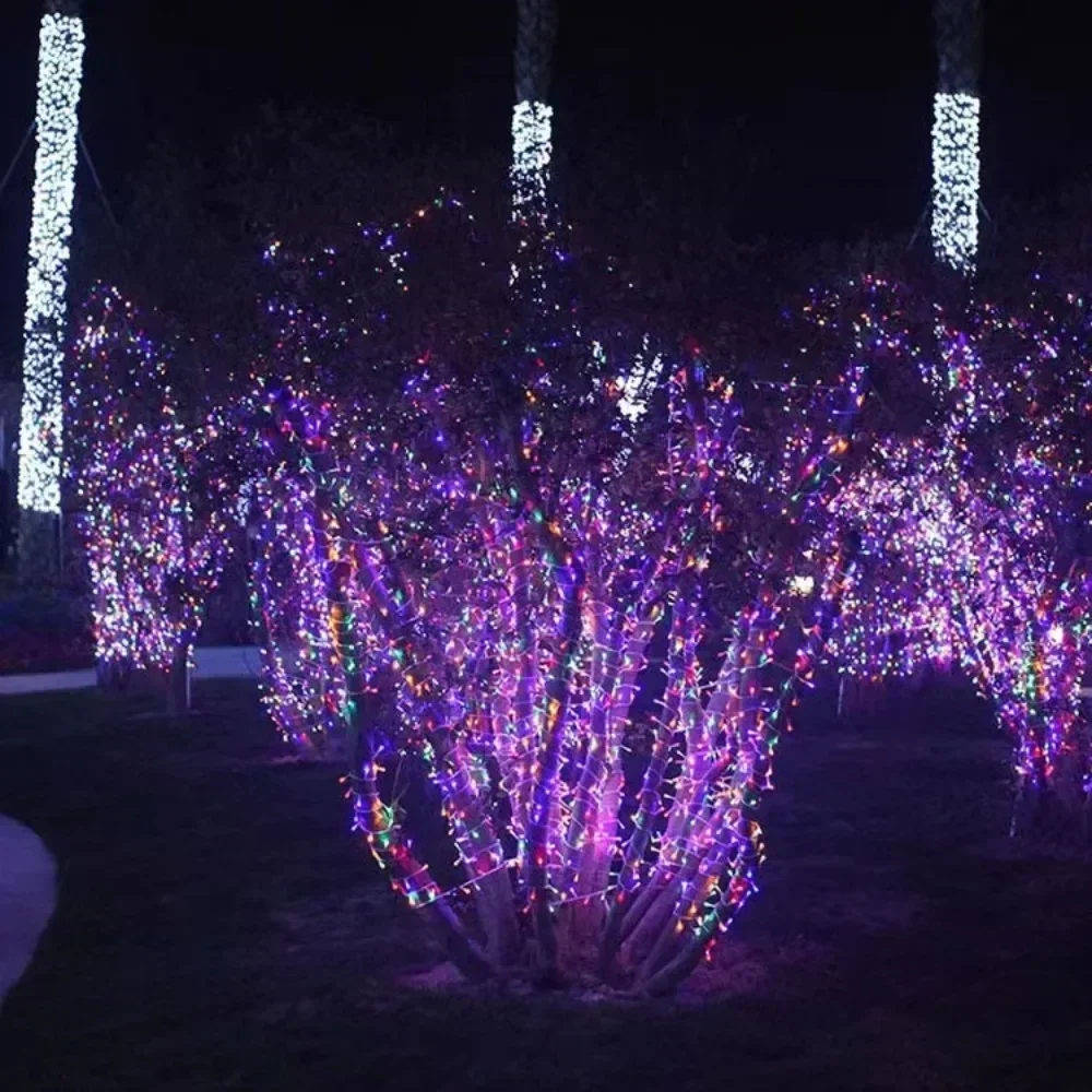 Luces Led de Navidad para exteriores, guirnalda de luces de hadas para decoración de árbol, 50 M, 500 Led, 10M