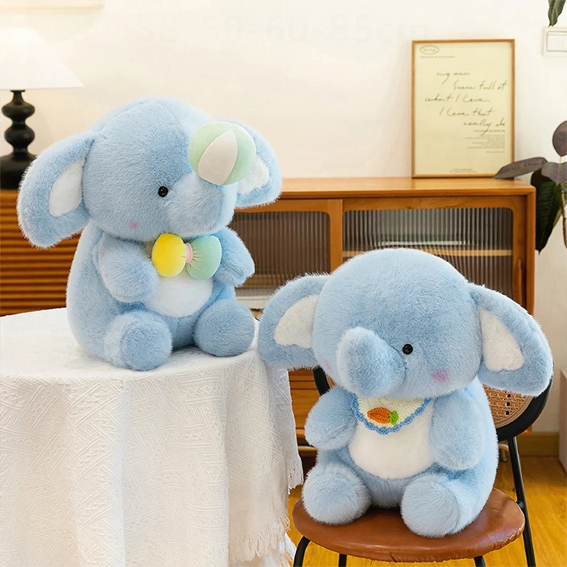 Muñeco de peluche Kawaii, bonito elefante de juguete para niños, regalo de cumpleaños y Navidad, bonito compañero decorativo de Año Nuevo juguetón