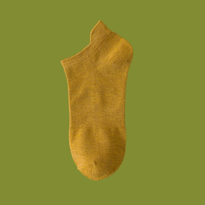 Chaussettes basses en coton absorbant la sueur pour hommes, bouche peu profonde, chaussettes d'été fines, chaussettes monochromes pour documents, nouvelle mode, 2/5 paires