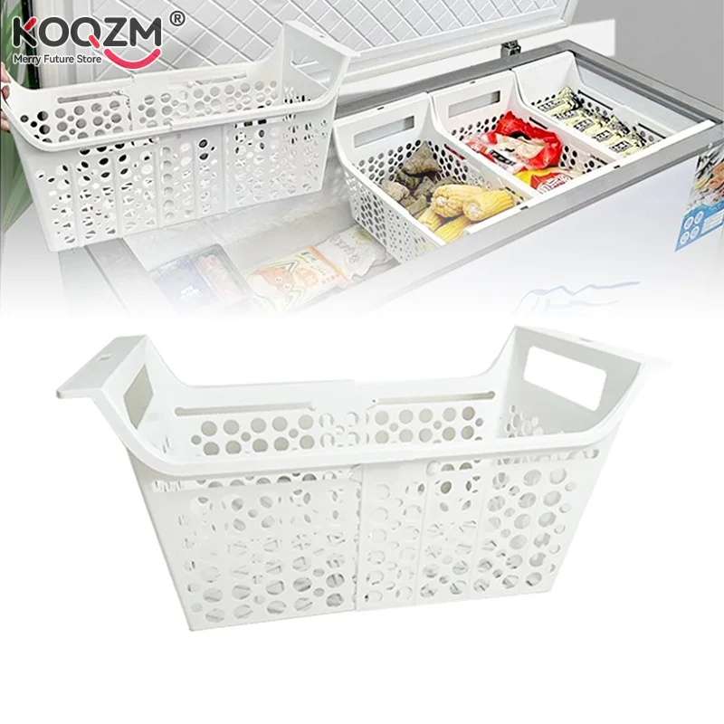 Acessório para freezer de tórax, fácil manutenção, pp, inodoro, rolamento de carga pesada, cesta para armazenamento, organização, cozinha