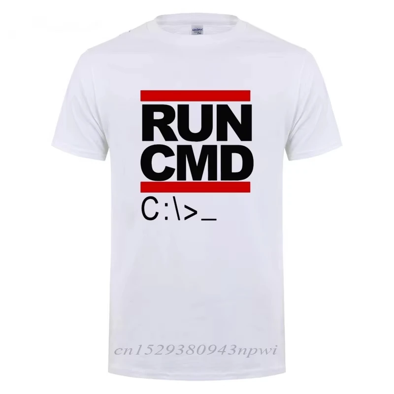 2026New Run Cmd Computer Programmer Tshirts Funny Birthday Gift for Man Boyfriend Husband Summer Short Sleeve Cotton T-Shirt Y2K