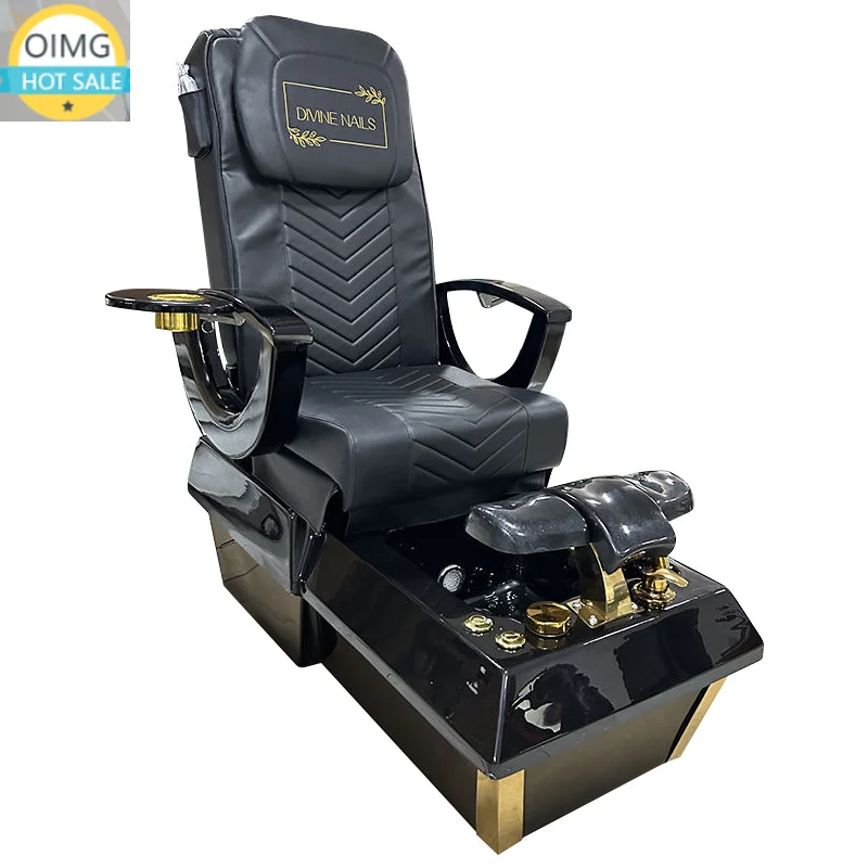 Luxury Cross-border Black Beauty Salon Dedicated Sofa Multi-motor Massage Pedicure Chair Children Available