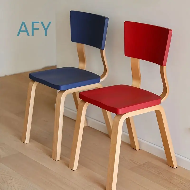 Nordic Medieval Solid Wood Dining Chair for Small Apartment Home Use Back Chair Modern Simple Designer Dopamine BC40 Chair