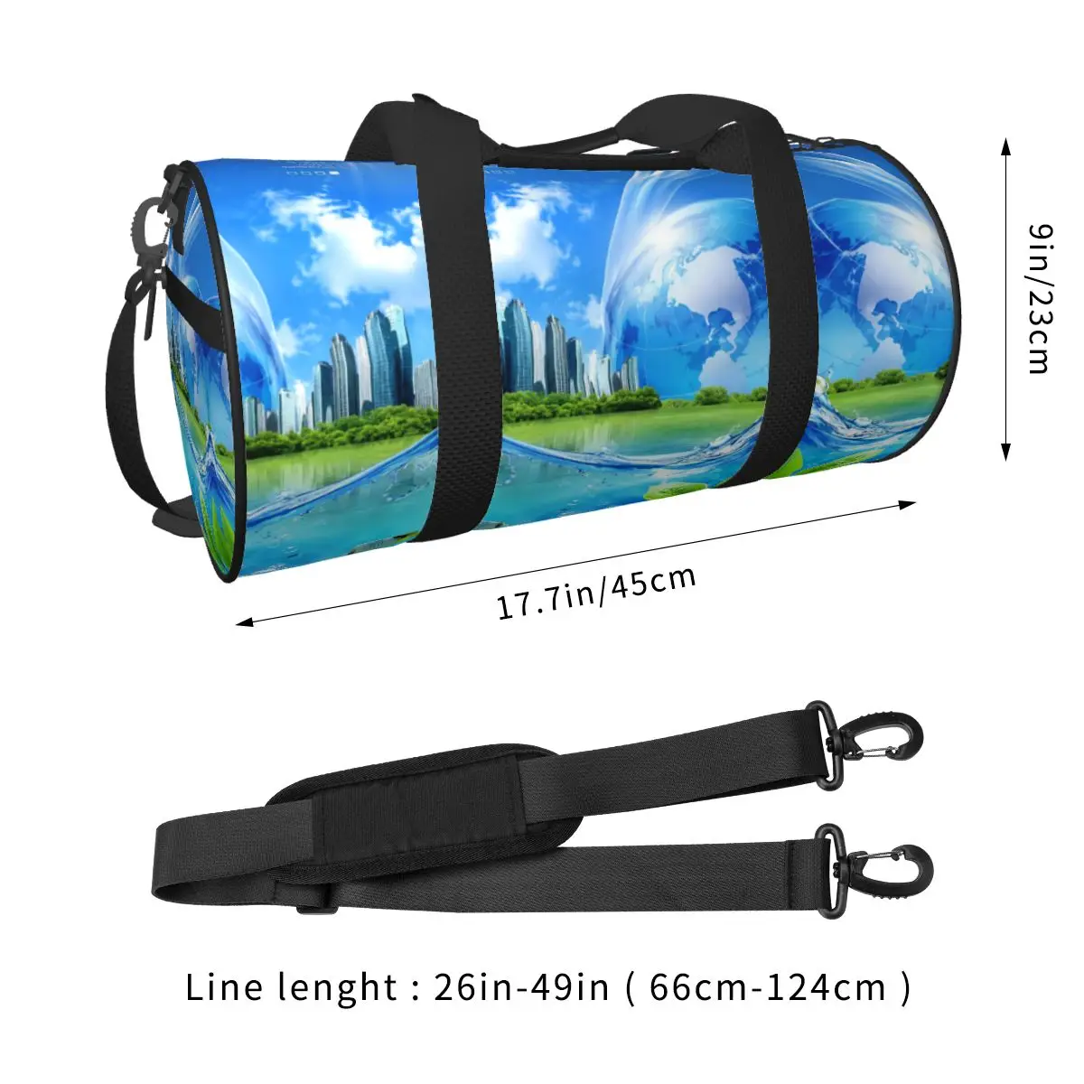 Gym Bag Frutiger Aero Sports Bag Large Couple Oxford Design Handbag Funny Training Fitness Bag