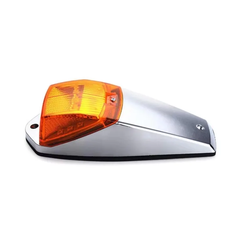 Freight Truck Trailer 12V/24v Amber/White/Smoke Lens 17 Light Emitting Diode Cab Roof Sign Light Chrome