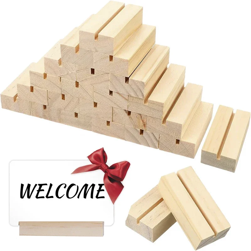 

Деревянный обеденный стол из 5 предметов, подставка для карточек, элегантный деревянный держатель для открыток, портативный настольный слот для карточек