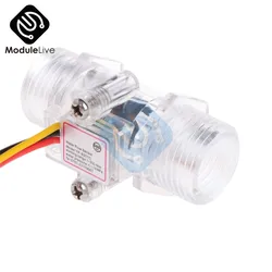 DC 5V 12V DN15 Transparent/black Water Flow Sensor Switch Water Flow Meter Measurement Hall Flow Sensor Indicator Counter G1/2