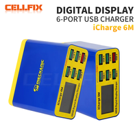 MECHANIC iCharge 6M USB 6-port charger fast charge smart digital display multi-port porous for iphone xiaomi mobile phone tablet