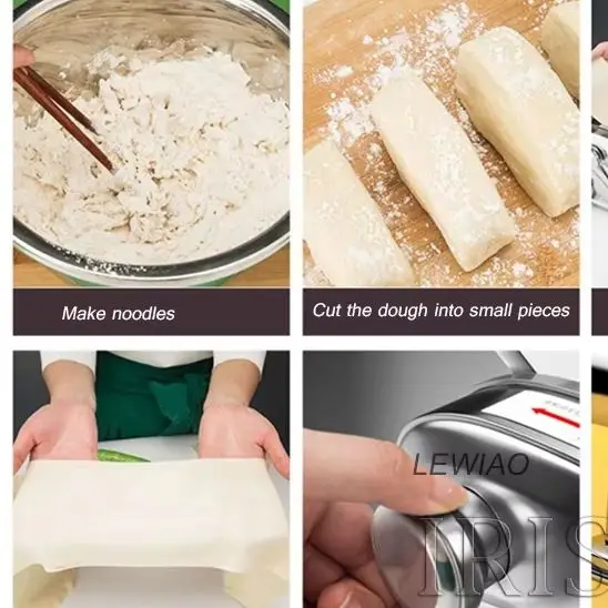 ماكينة صنع المعكرونة المعكرونة 220 فولت ماكينة صنع المعكرونة المنزلية للمطبخ من الفولاذ المقاوم للصدأ ماكينة صنع المعكرونة الكهربائية السباغيتي